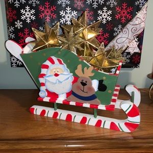 Hand painted wooden sleigh